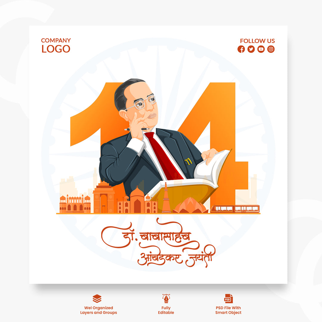 Ambedkar jayanti social media post indian festival