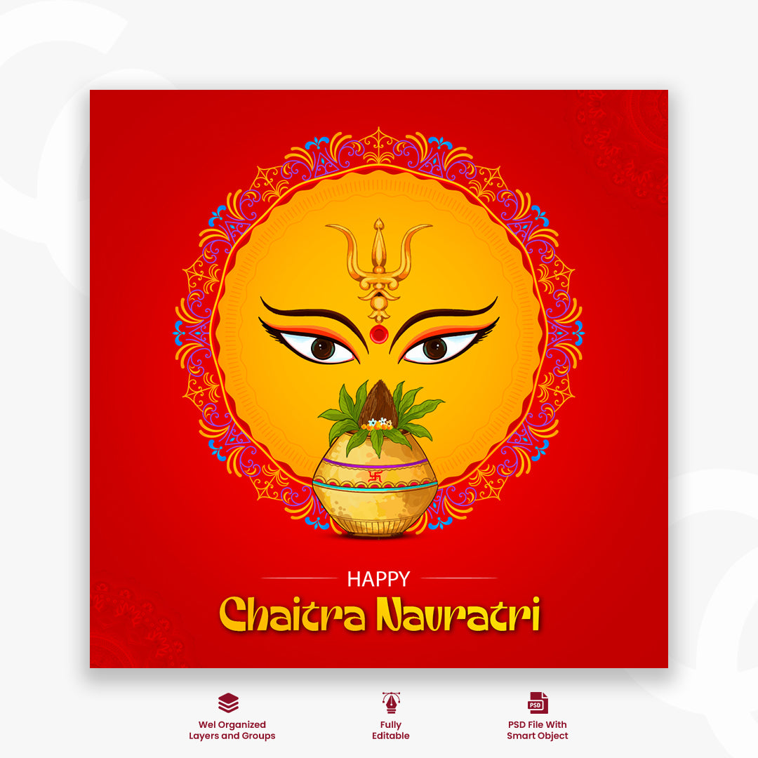Happy Chaitra Navratri | Instagram & Social Media Post Template
