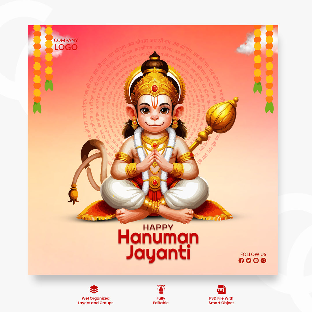 Shree hanuman jayanti celebrates the birth of lord hanuman