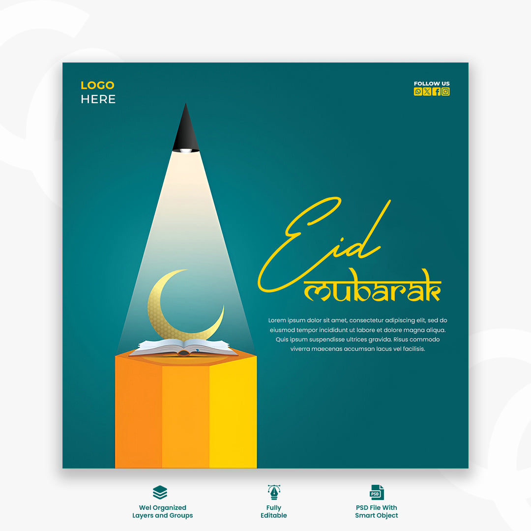 Ramadan Kareem Islamic Festival Social Media Post Design Template