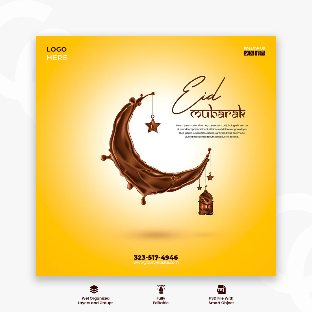 Ramadan Kareem Islamic Festival Social Media Post Design Template