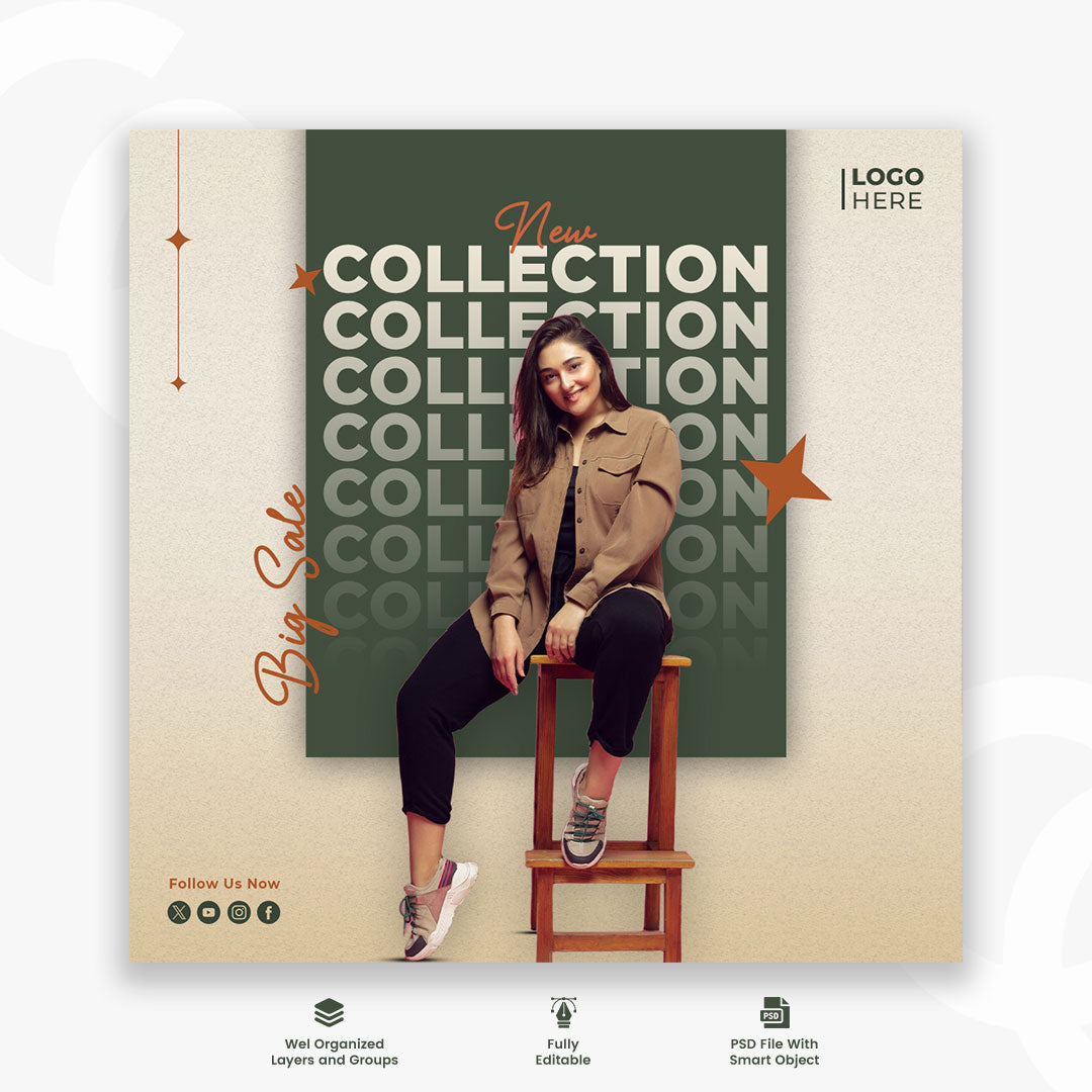 Fashion Sales Social Media Banner Collection | Stylish & Trendy Designs