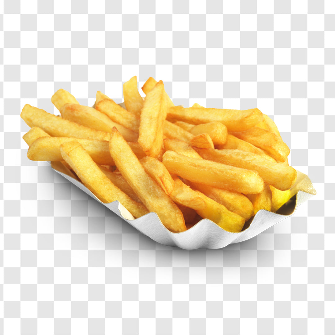 French fries on white plate
