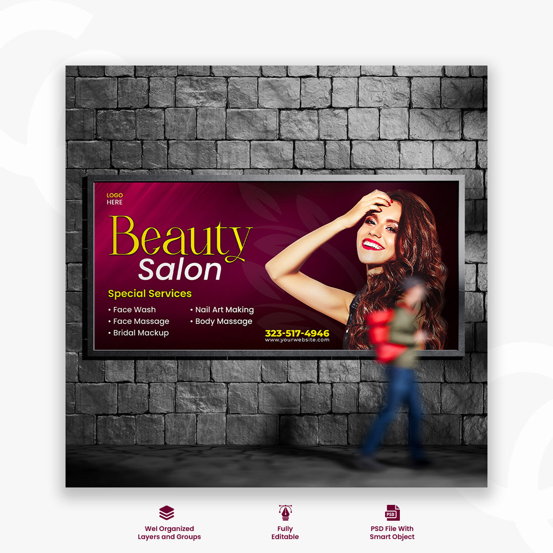 Beauty salon banner design