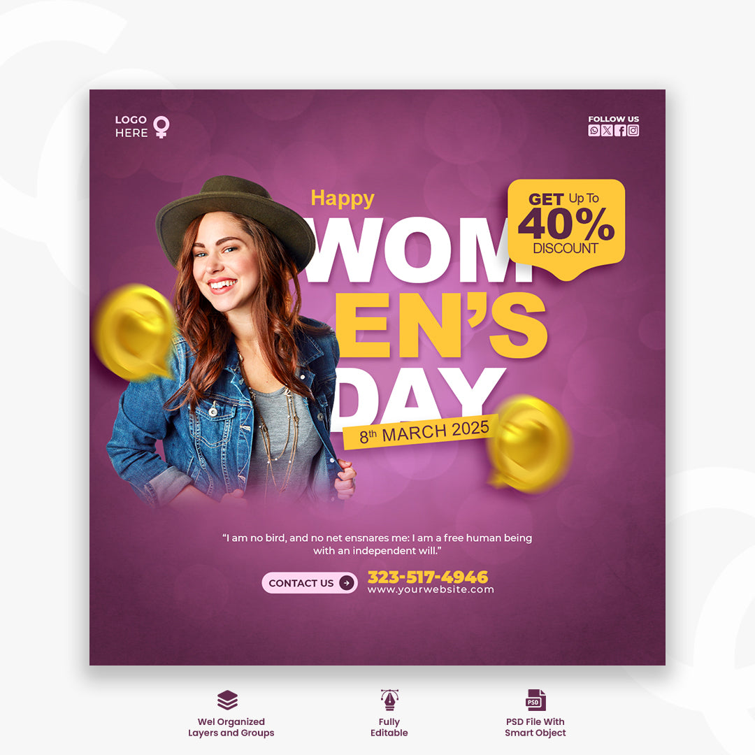 International Women's day Social media post design