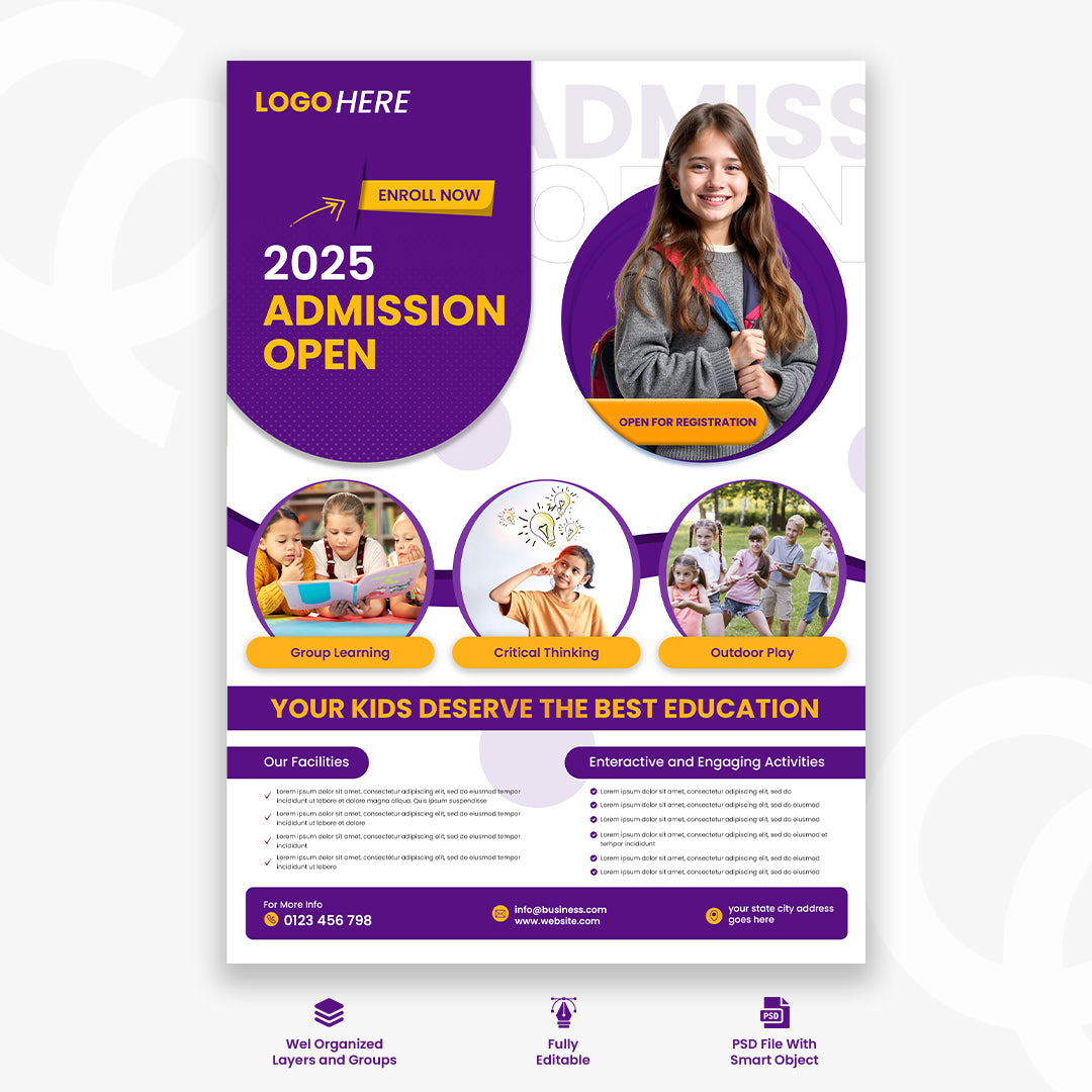 E-learning poster template