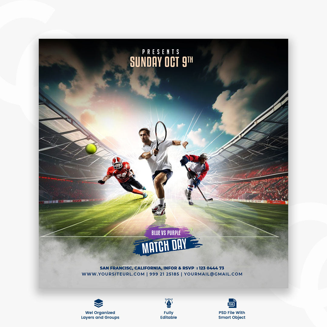 Sports Tournament social media banner template