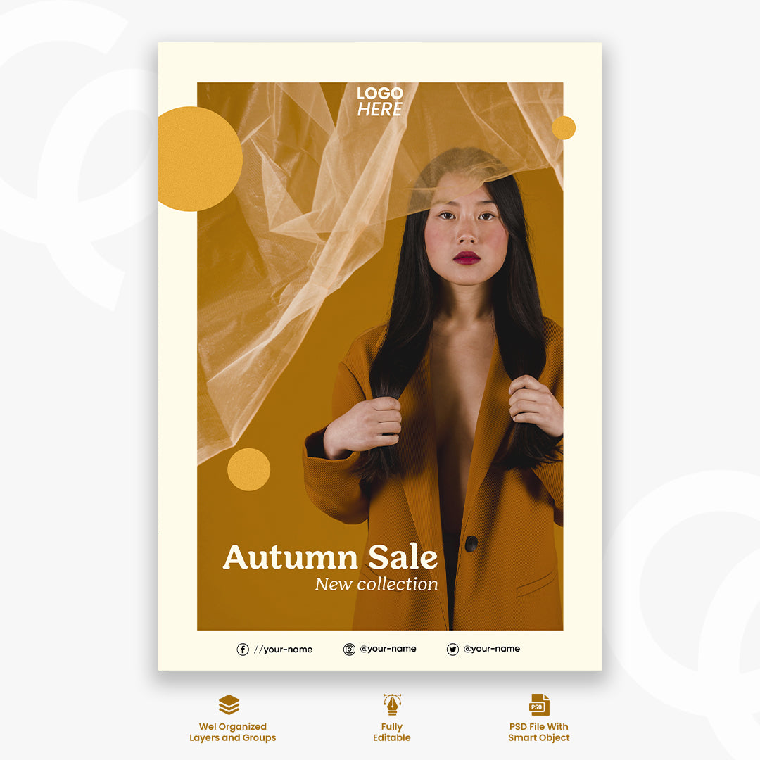 Colorful fashion poster with photo