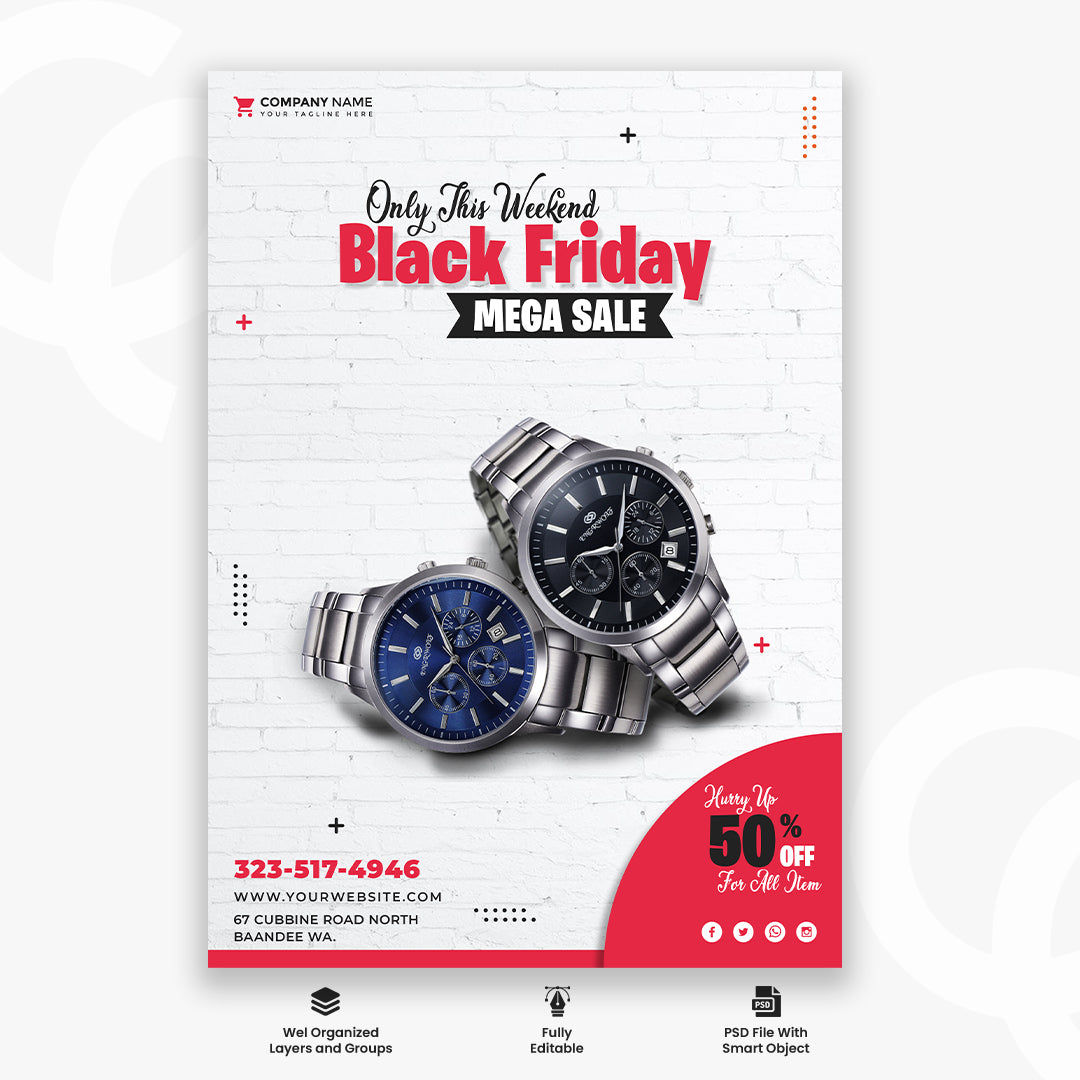 Special offer black friday flyer template