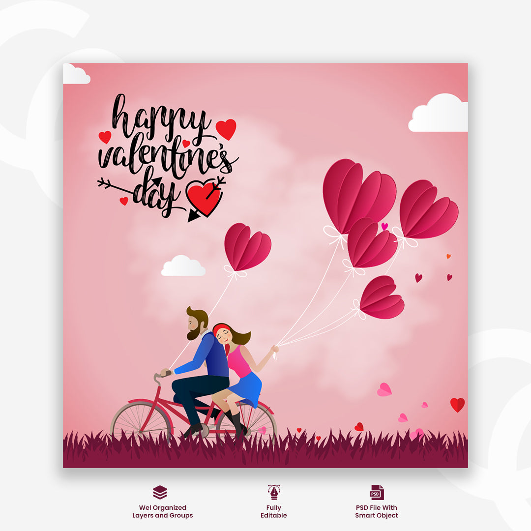 Valentine Social Media Banner Template